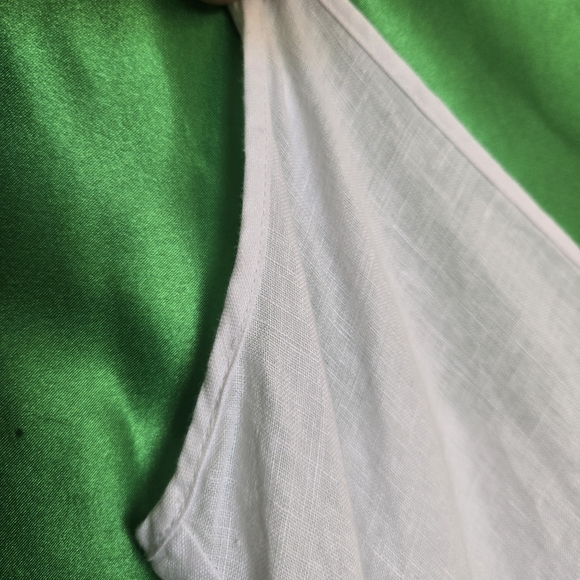 WILFRED ARITZIA SLIP DRESS WHITE 100% LINEN WOMEN SPAGHETTI STRAP SZ MEDIUM - Picture 6 of 10